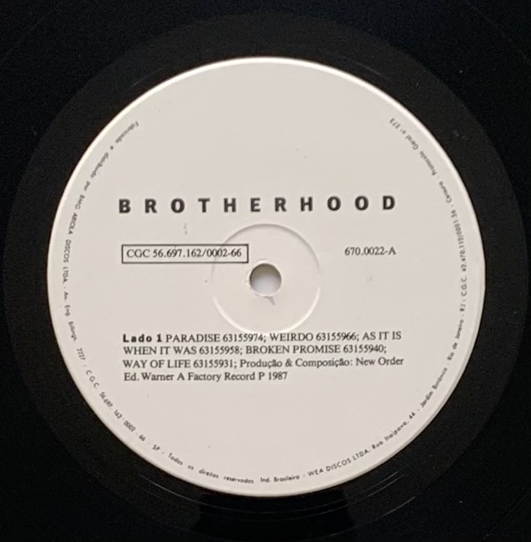 New Order - Brotherhood (LP usado)