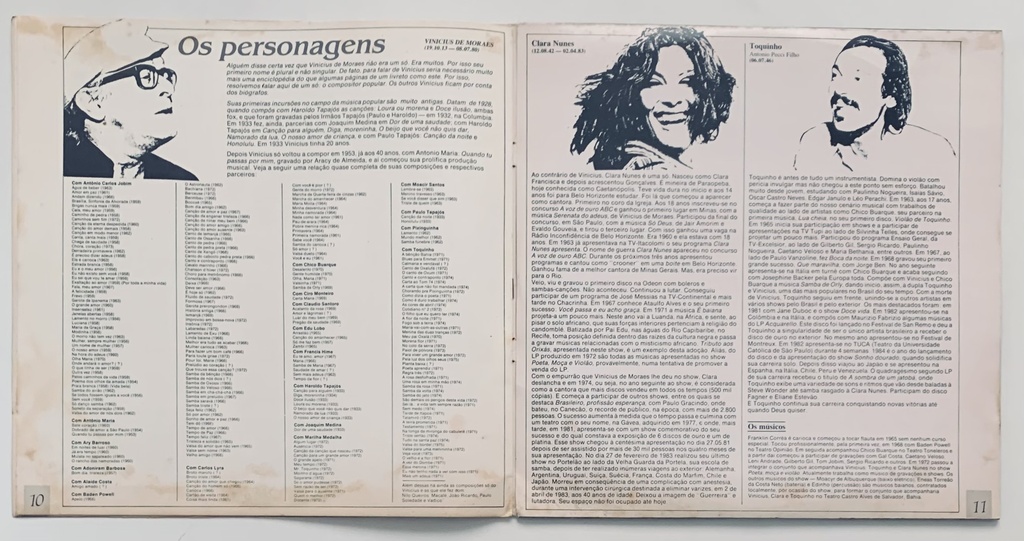 Vinicius de Moraes, Clara Nunes, Toquinho - Poeta, Moça e Violão (3LPs usado)