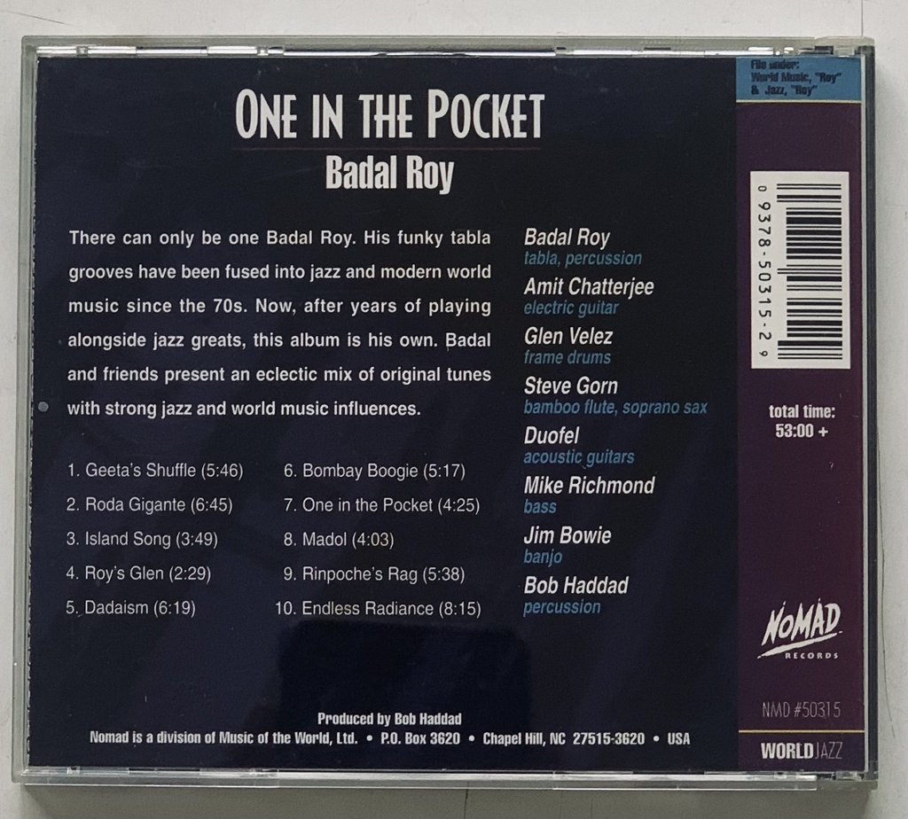 Badal Roy – One in the Pocket ( CD usado)