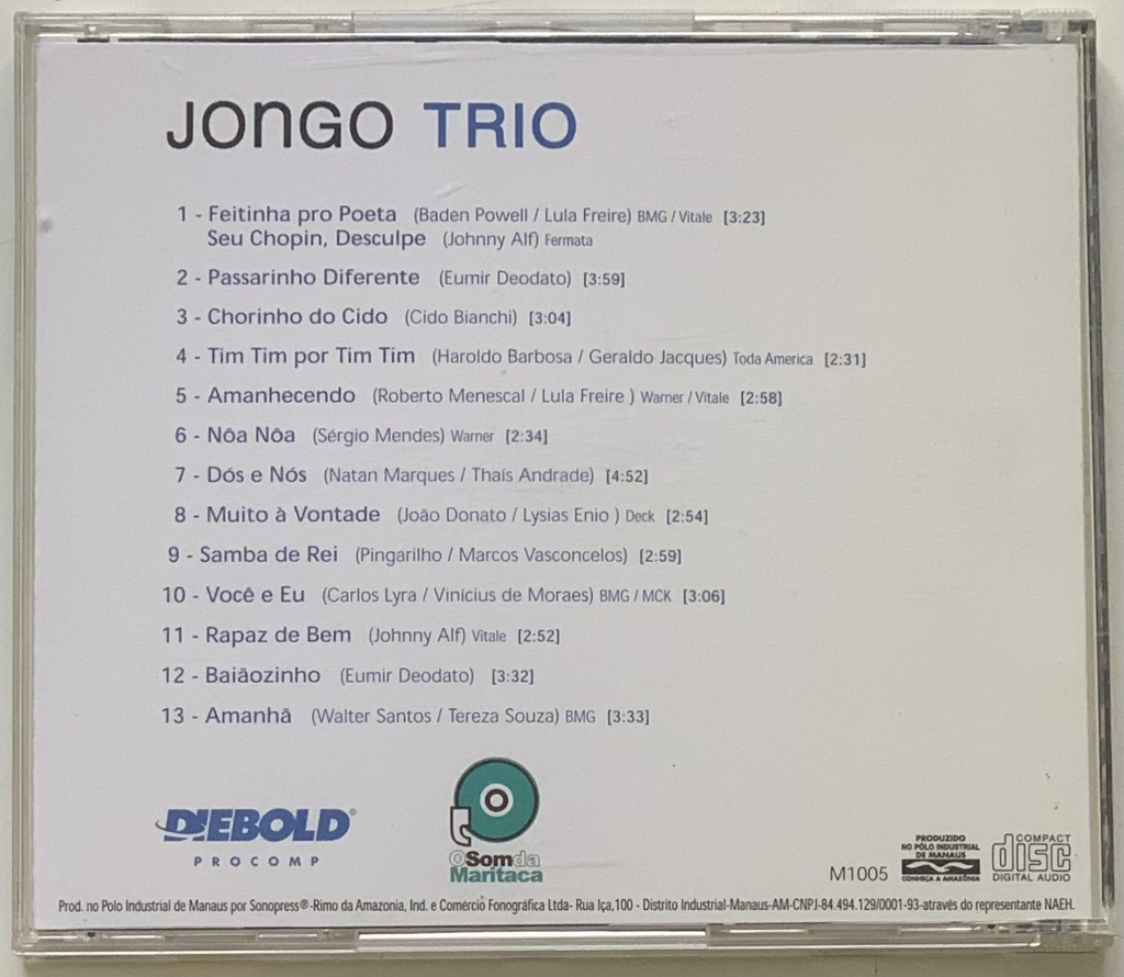 Jongo Trio - Jongo Trio (CD usado)