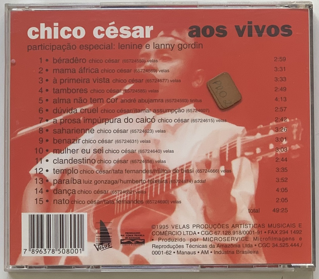 Chico César -  Aos Vivos (CD usado)