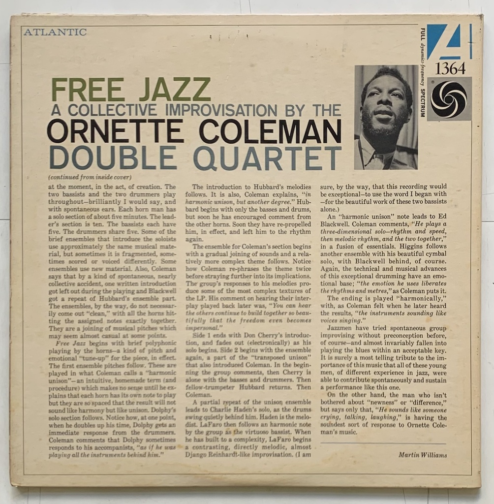 Ornette Coleman Double Quartet - Free Jazz [Original] (LP usado)