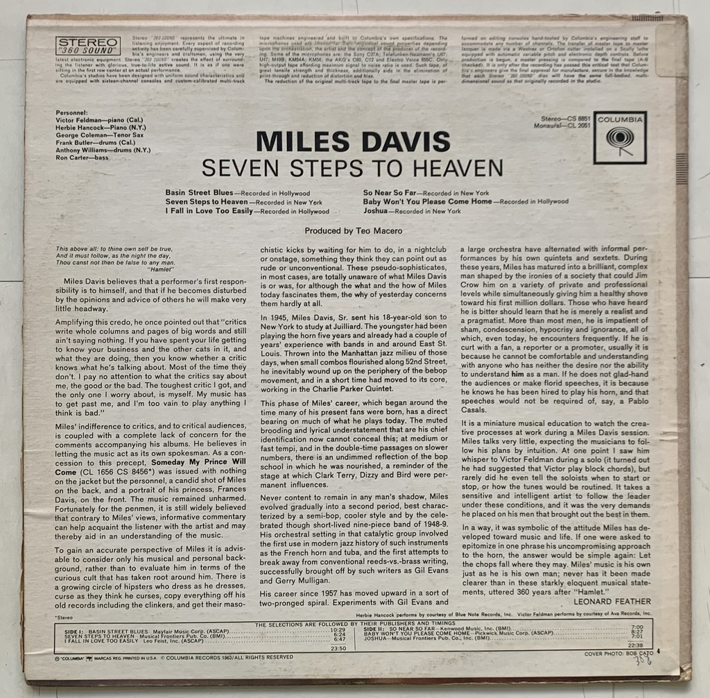 Miles Davis - Seven Steps to Heaven (LP usado)