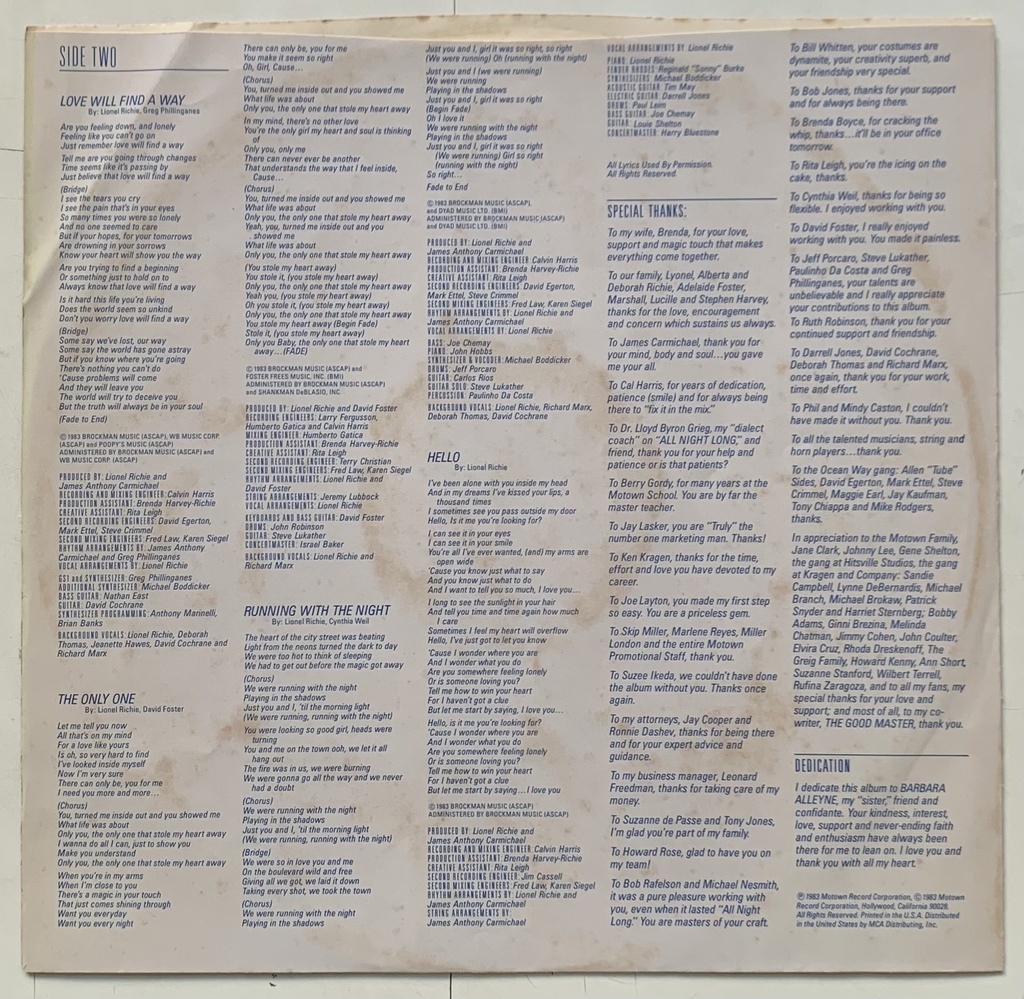 Lionel Richie - Can't Slow Down (LP usado)