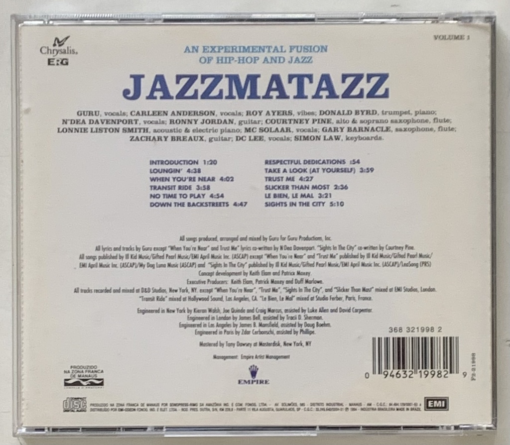 Guru - Jazzmatazz Volume: 1 (CD usado)