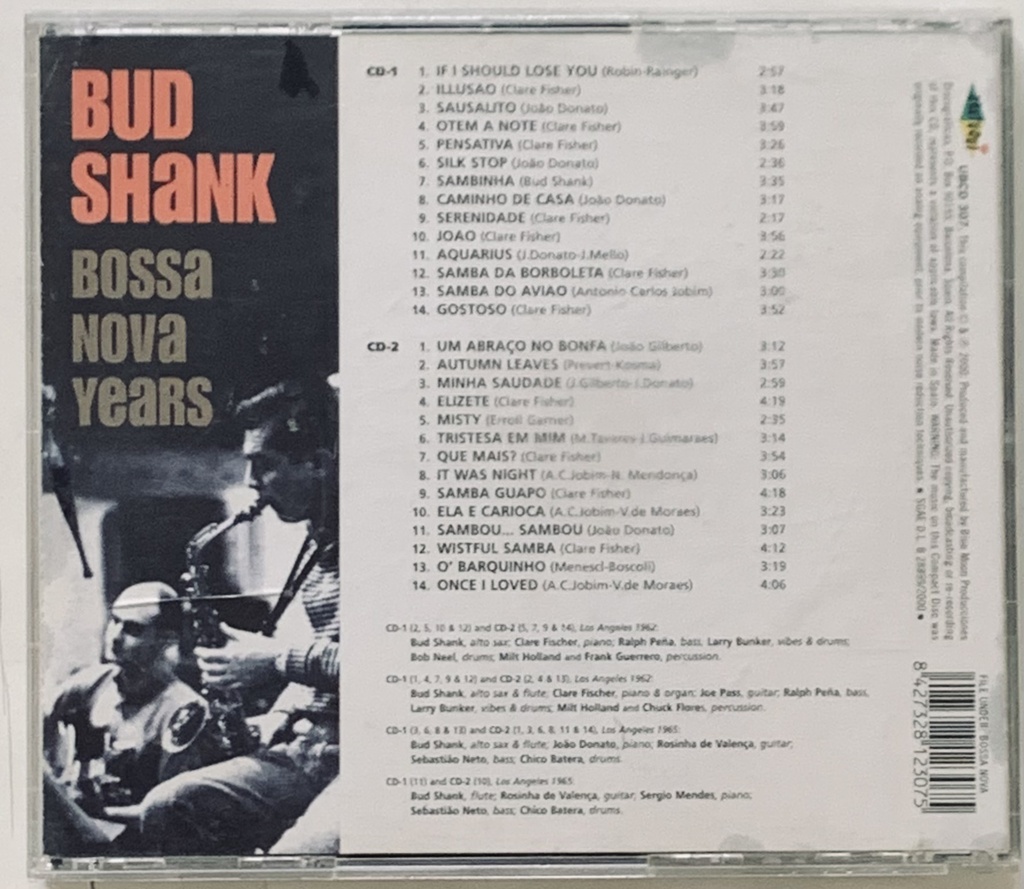 Bud Shank - Bossa Nova Years (2CDs usado)