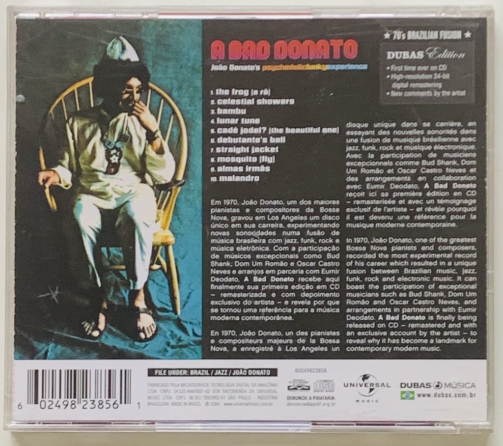 João Donato – A Bad Donato - João Donato's Psychedelic Funky Experience (CD usado)