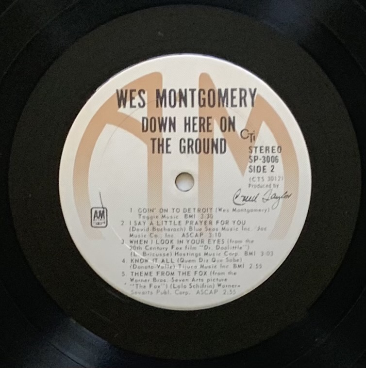 Wes Montgomery - Down Here On The Ground (LP usado)