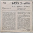 Quinteto Villa-Lobos - Obras de Villa-Lôbos e Edino Krieger (LP usado)