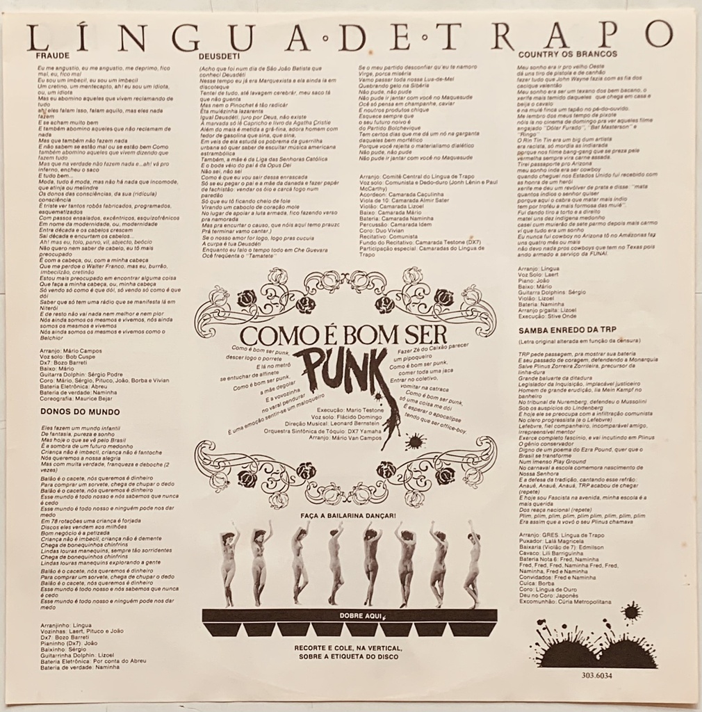 Língua de Trapo - Como é Bom ser Punk (LP usado)