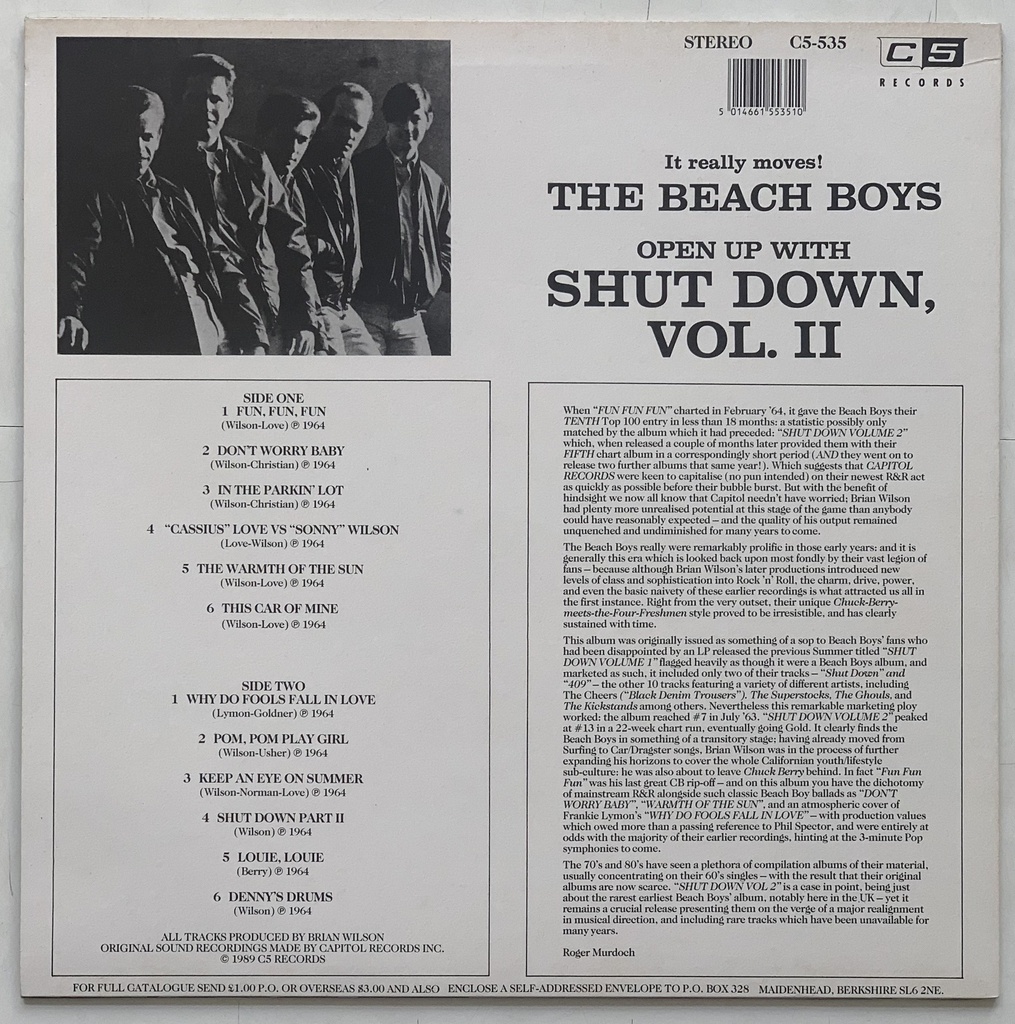 Beach Boys,The - Shut Down, Volume 2 ( LP usado)