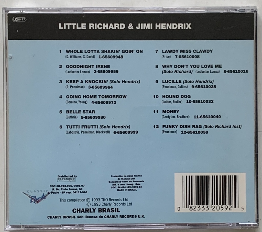 Little Richard / Jimi Hendrix - Little Richard & Jimi Hendrix (CD usado)