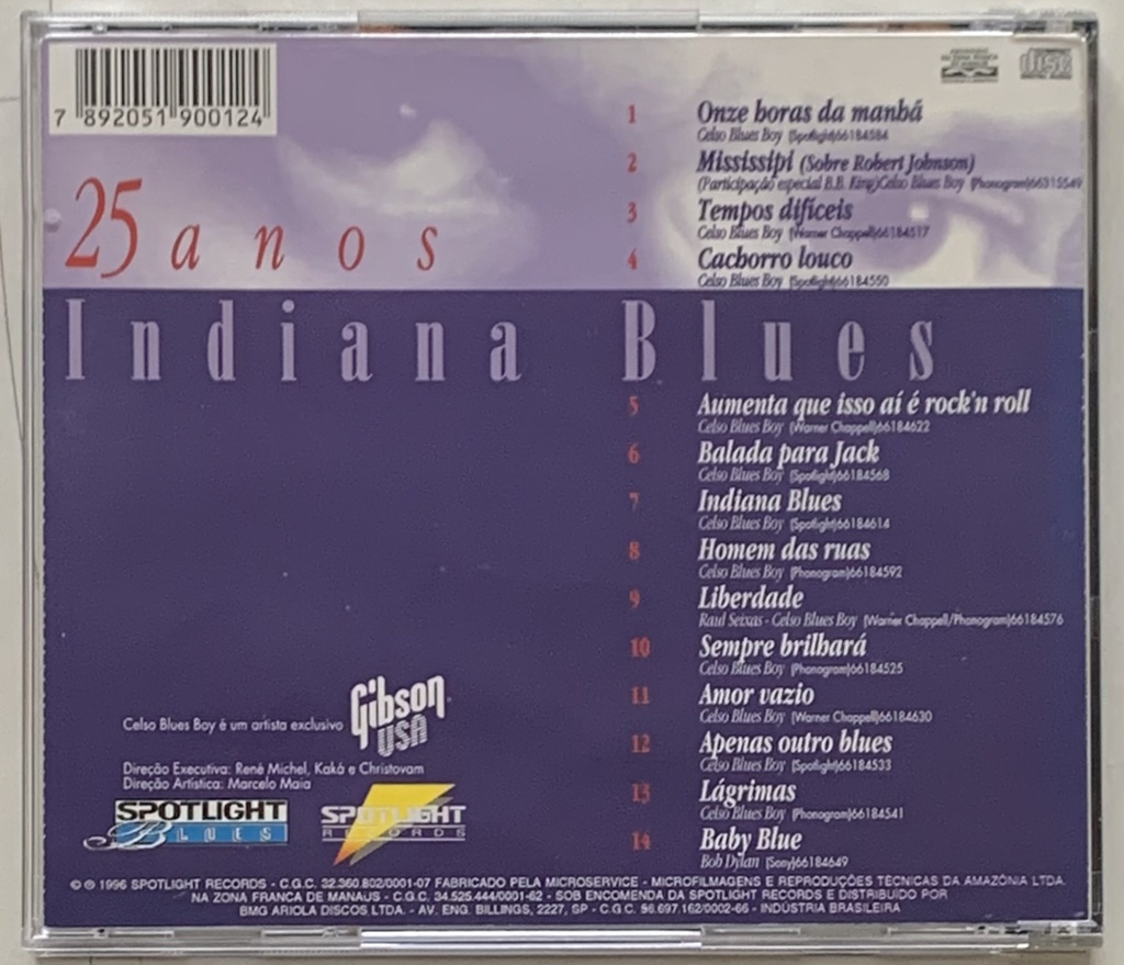 Celso Blues Boy – Indiana Blues (CD usado)