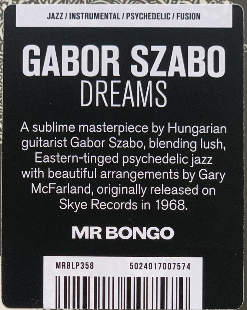 Gabor Szabo - Dreams (LP novo)