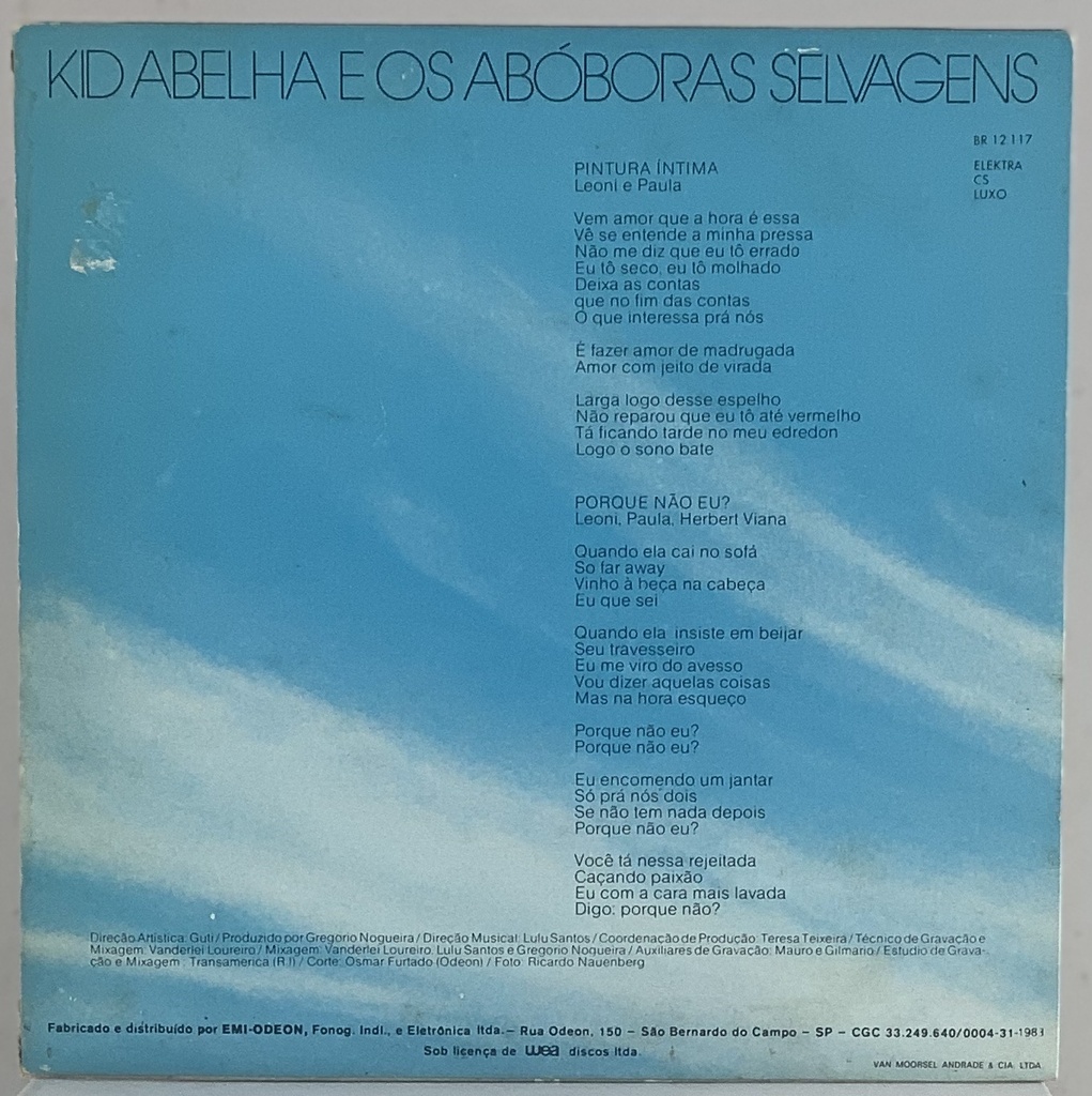 Kid Abelha E Os Abóboras Selvagens- 7" Pintura íntima/Porque Não eU