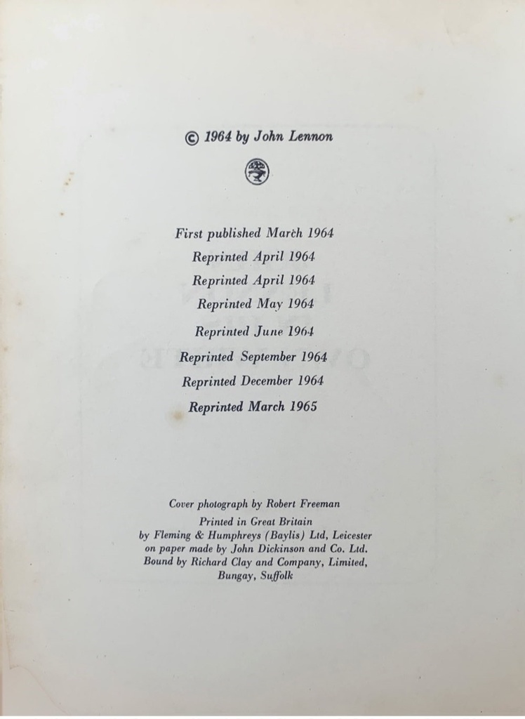 John Lennon - In His Own Write (livro usado)