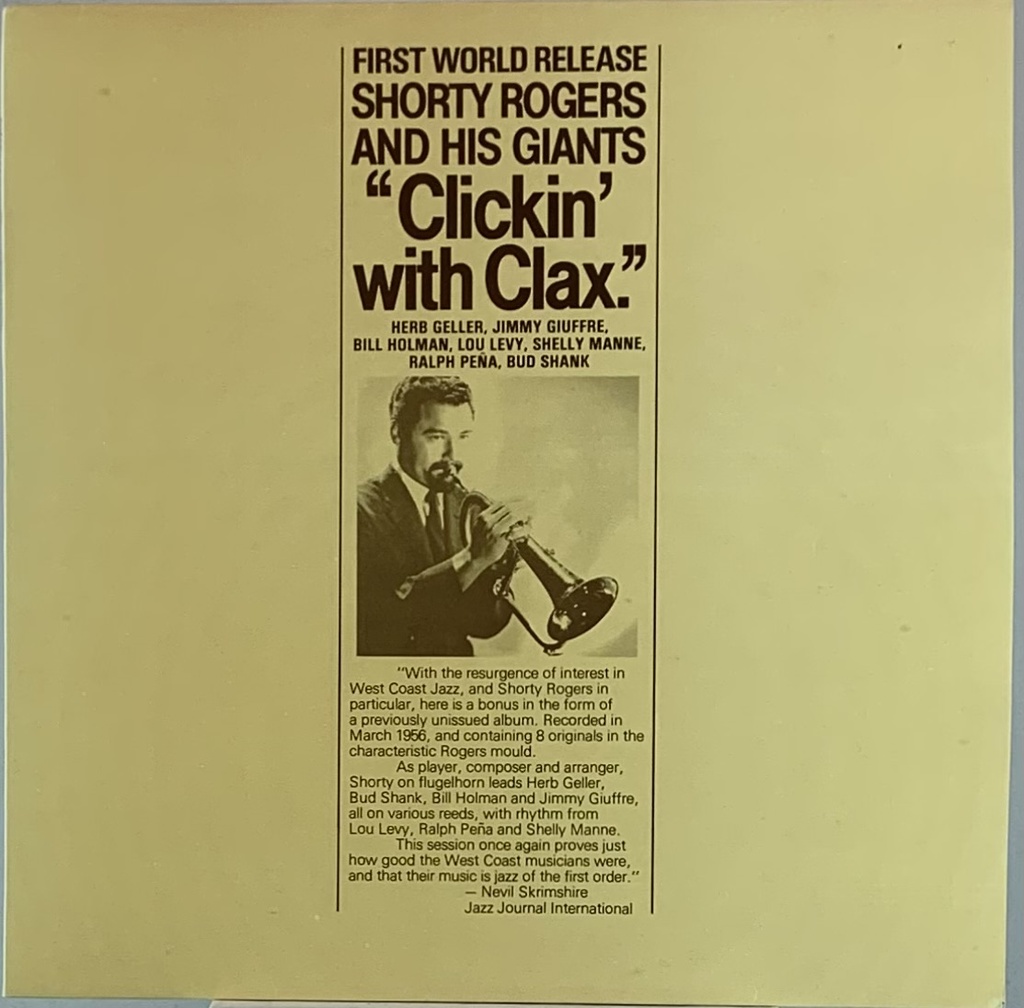 Shorty Rogers And His Giants – Clickin' With Clax (LP usado)
